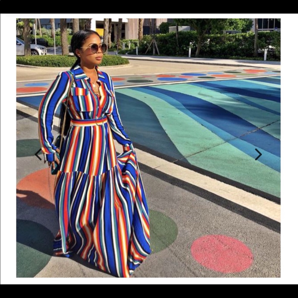 Stripe maxi dress